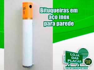 acessórios para condomínio - Bituqueira em aço inox para parede